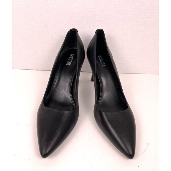 Michael Kors Shoes - Michael Kors Black Leather Pointed Toe Heels 7.5M Classic Pumps Stiletto Career